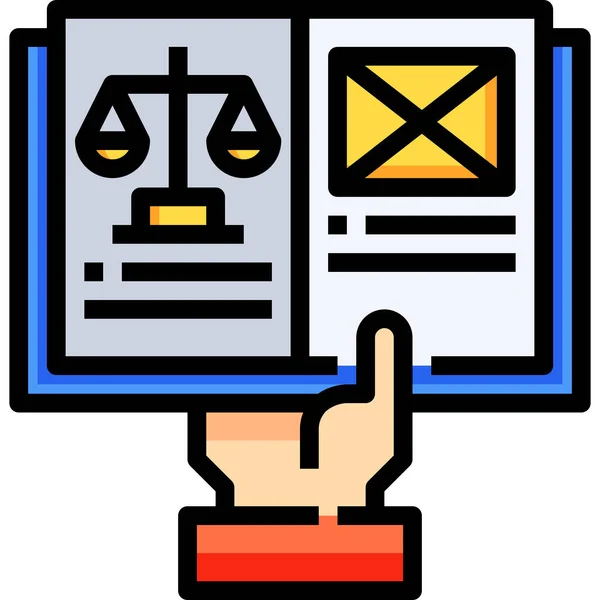 Εκπαιδευτικό Εικονίδιο Νόμου Βιβλίου — Διανυσματικό Αρχείο