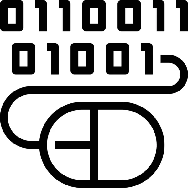 Codierung Entwickelt Entwicklungsikone Outline Stil — Stockvektor