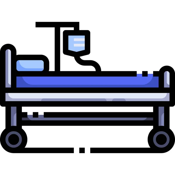 Bettenteiler Krankenhaus Ikone Stil Ausgefüllter Umrisse — Stockvektor