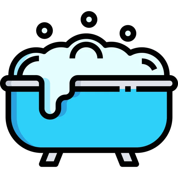 Μπάνιο Νερό Ντους Εικονίδιο — Διανυσματικό Αρχείο