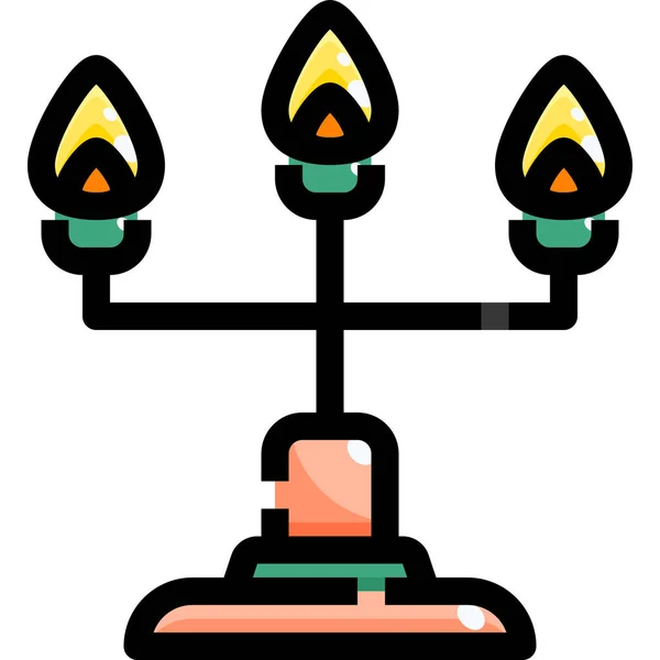 Kerzenleuchter Symbol Der Kategorie Kultur Gemeinschaften — Stockvektor