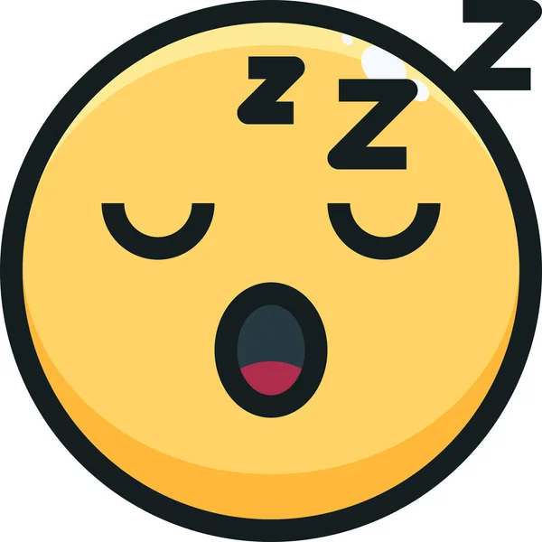 Emoji Érzelem Ikon Érzelmi Ikon Kitöltött Vázlat Stílus — Stock Vector