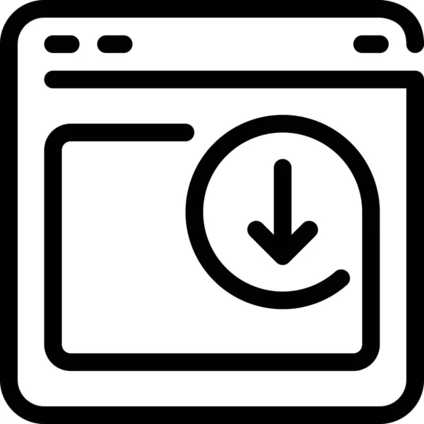 Ícone Interface Navegador Seta Estilo Outline —  Vetores de Stock