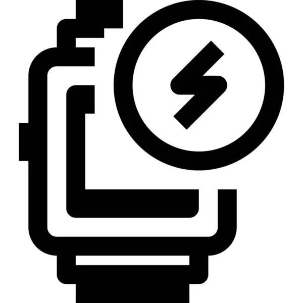 Apparaat Apparatuur Power Icon Solid Stijl — Stockvector