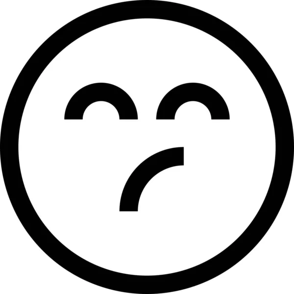 Emoji Συναισθηματική Εικόνα Συγκίνηση Περίγραμμα Στυλ — Διανυσματικό Αρχείο