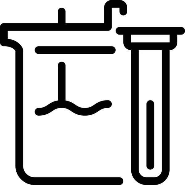 Иконка Лабораторной Фляжки Стиле Outline — стоковый вектор