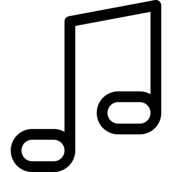 Icono Música Medios Audio Estilo Esquema — Archivo Imágenes Vectoriales