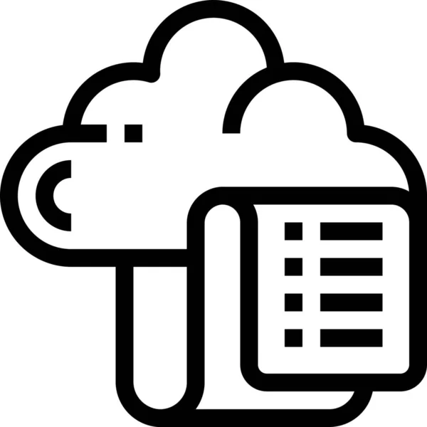 Icône Base Données Cloud Connect Dans Style Outline — Image vectorielle