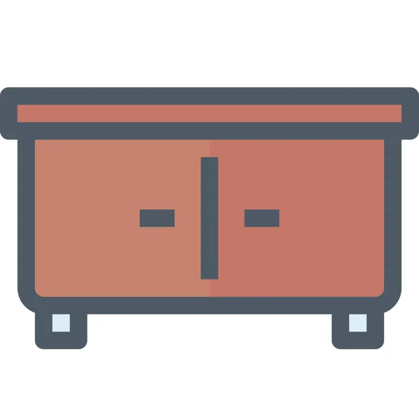 Иконка Мебели Ящика Стиле Заполненный Контур — стоковый вектор