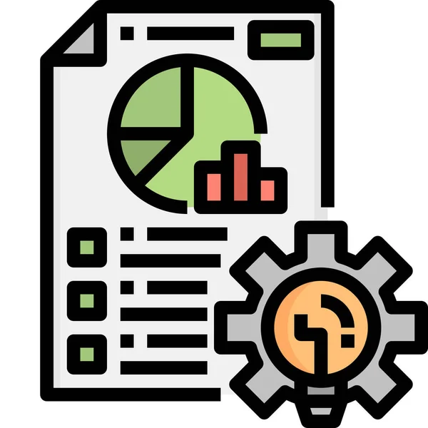Иконка Стратегии Анализа Отчета — стоковый вектор