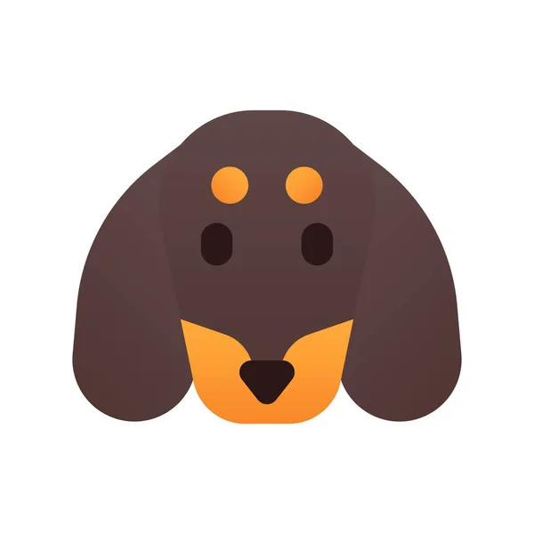 Dachshund Icon Smooth Style — 스톡 벡터