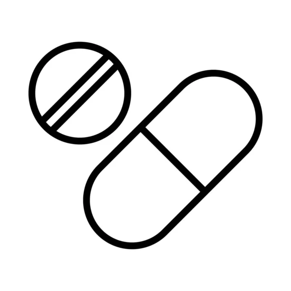 Kapsel Medikament Medizinische Ikone — Stockvektor