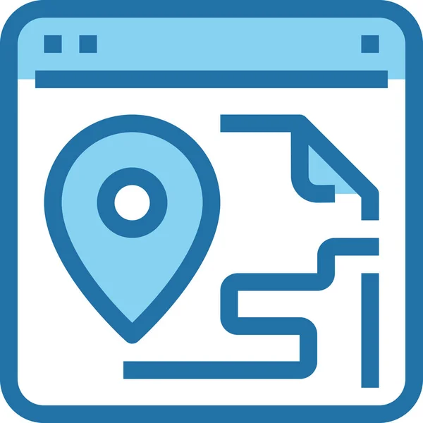 Google Business Gps Icon Filled Outline Style — 스톡 벡터