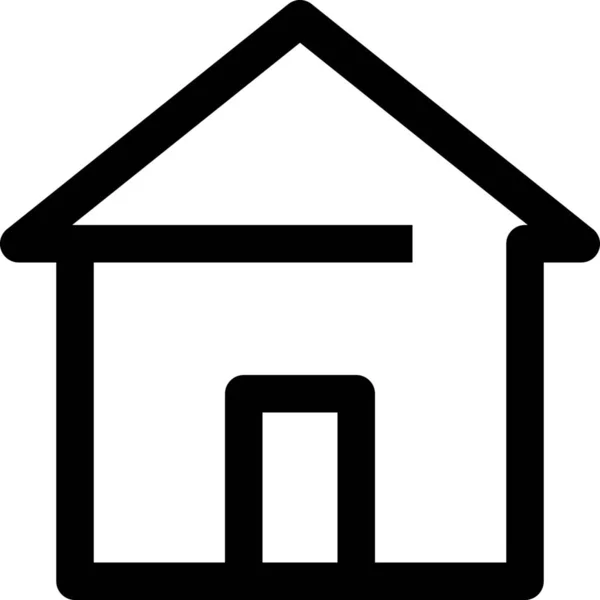 Apartment Building Home Icon Outline Style — Stock Vector