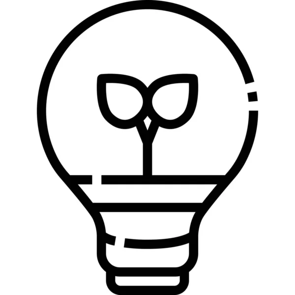 Lightbulb Eco Light Icon — Stock Vector