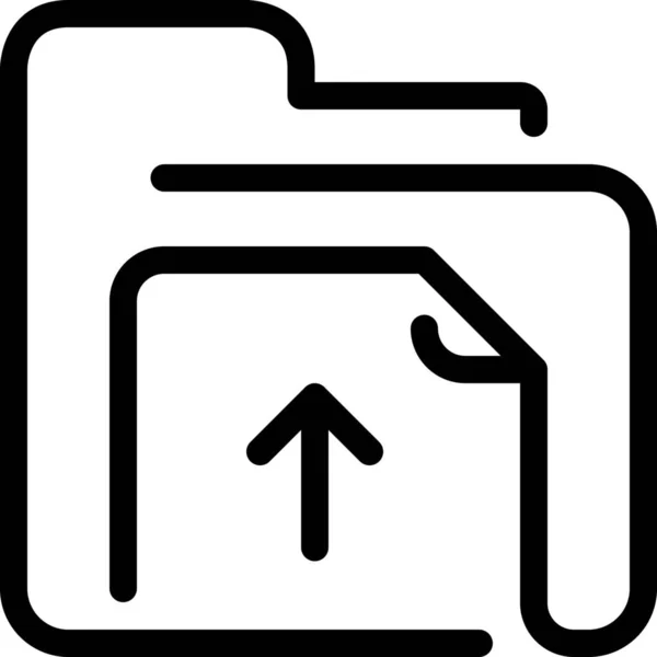 Icono Archivo Documento Flecha Estilo Esquema — Vector de stock