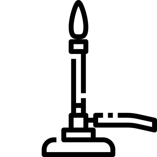 Bunsen Burner Chemical Icon Science Research Category — 스톡 벡터