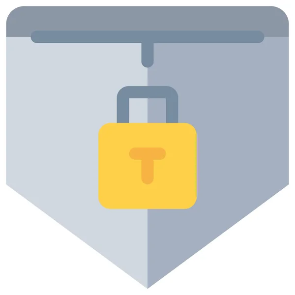 Padlock Protection Secure Icon Flat Style — Stock Vector