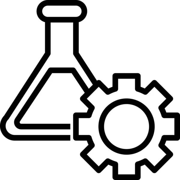 Çark Biyo Mühendislik Test Simgesi — Stok Vektör