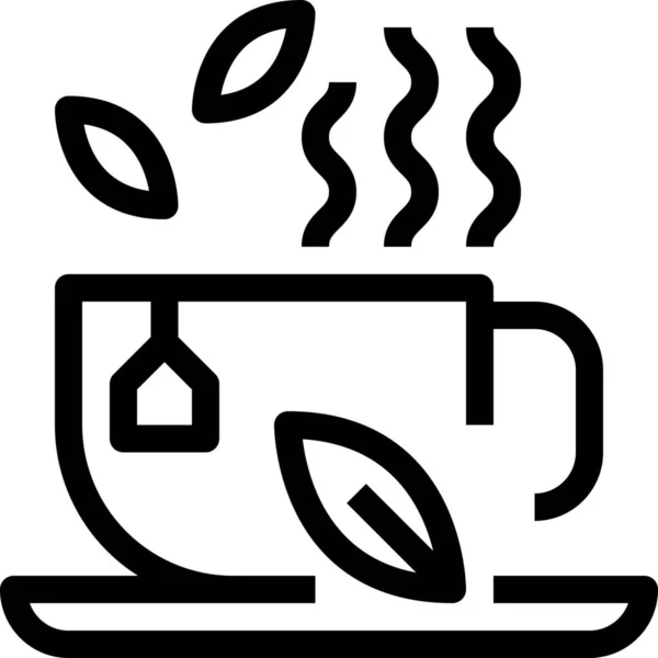 Cafe Drink Hot Icon Outline Style — Stock Vector