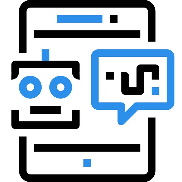 Icono Ingeniería Comunicación Artificial Estilo Esquema — Archivo Imágenes Vectoriales