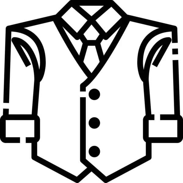 Vestuário Moda Ícone Masculino Estilo Esboço — Vetor de Stock
