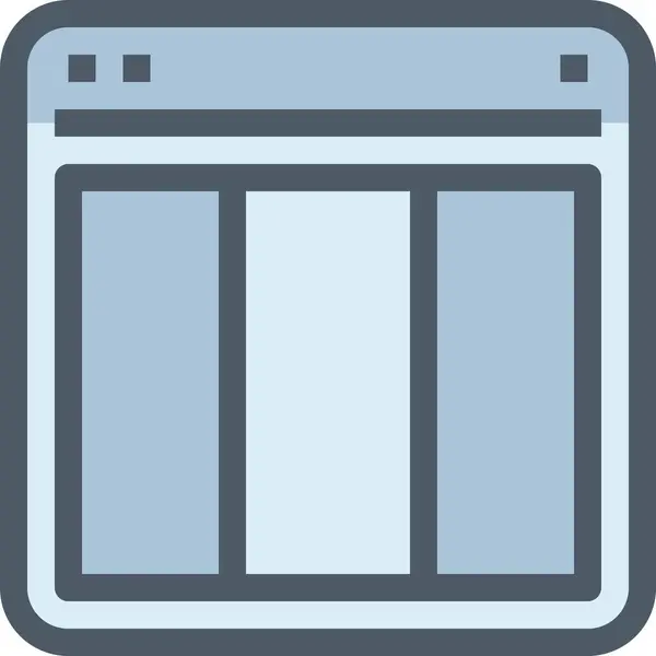 Interfejs Przeglądarki Ikona Internetowa Stylu Wypełniony Zarys — Wektor stockowy