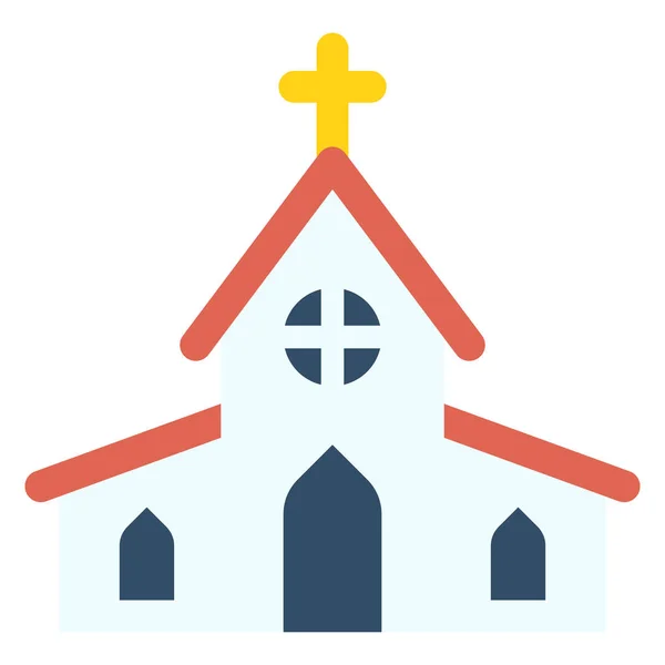 Igreja Religião Ícone Cristão Categoria Natal — Vetor de Stock