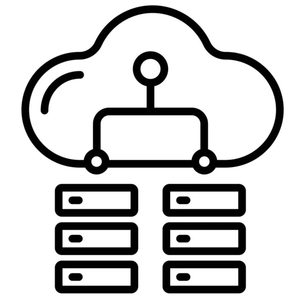 云服务器网络图标 — 图库矢量图片
