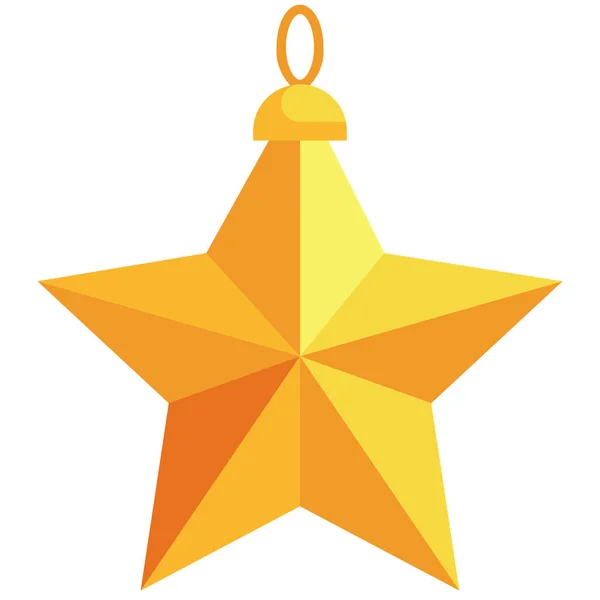 Estrella Celebración Ornamento Icono — Vector de stock