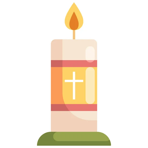 Значок Пламени Свечи Категории Пасха — стоковый вектор