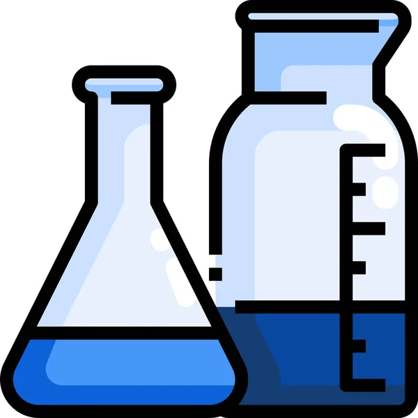 Química Química Frascos Ícone — Vetor de Stock