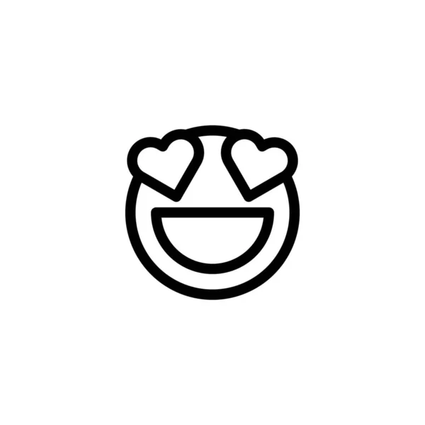 Ερωτεύονται Emoji Εικονίδιο Έκφρασης — Διανυσματικό Αρχείο