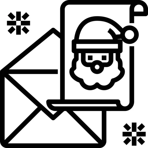 Umschlag Claus Santa Icon — Stockvektor