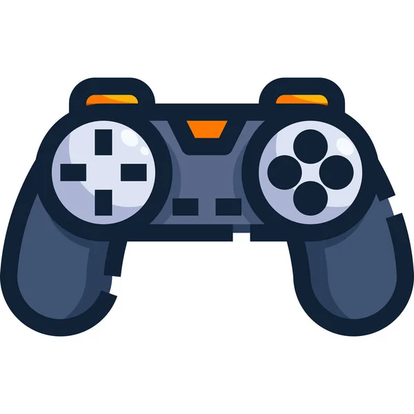 Ikona Gry Urządzenia Gamepad Stylu Wypełnionego Konturu — Wektor stockowy