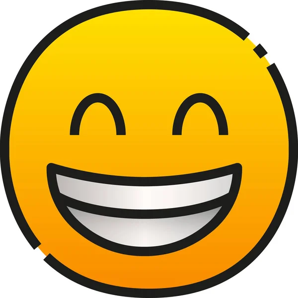 Mosoly Emoji Emoticon Ikon — Stock Vector