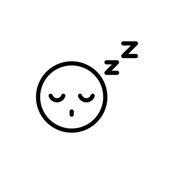 Ikon Ekspresi Emoji Tidur - Stok Vektor