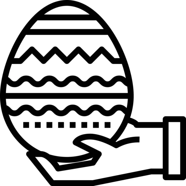 Huevo Pascua Icono Vacaciones Categoría Pascua — Vector de stock