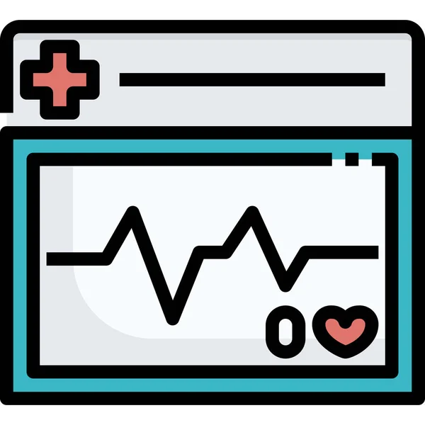 Icône Médecin Clinique Cardiogramme Dans Catégorie Coronavirus Covid — Image vectorielle