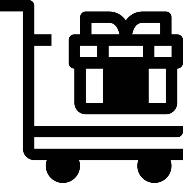 Icono Del Carrito Compra Negocios Estilo Esquema — Archivo Imágenes Vectoriales