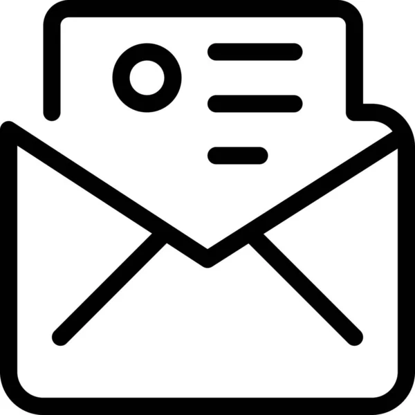 Kommunikation Mail Brief Symbol Umriss Stil — Stockvektor