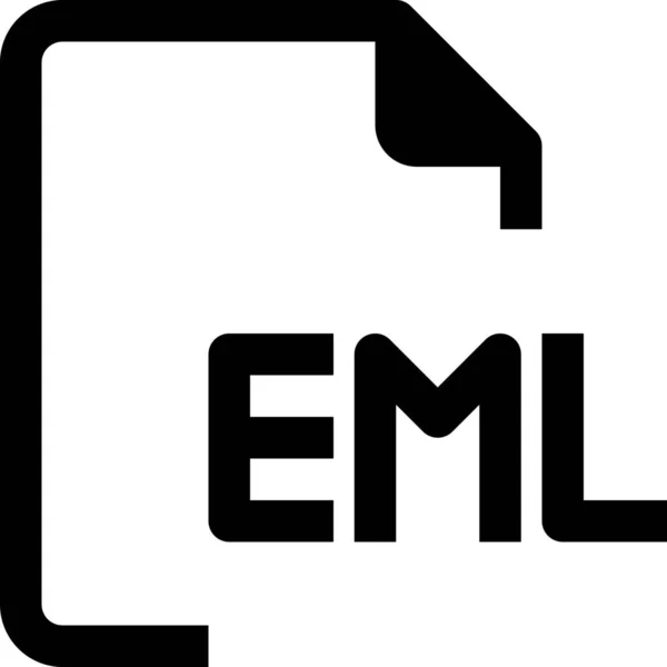 Achive Document Eml Icon Outline Style — 스톡 벡터