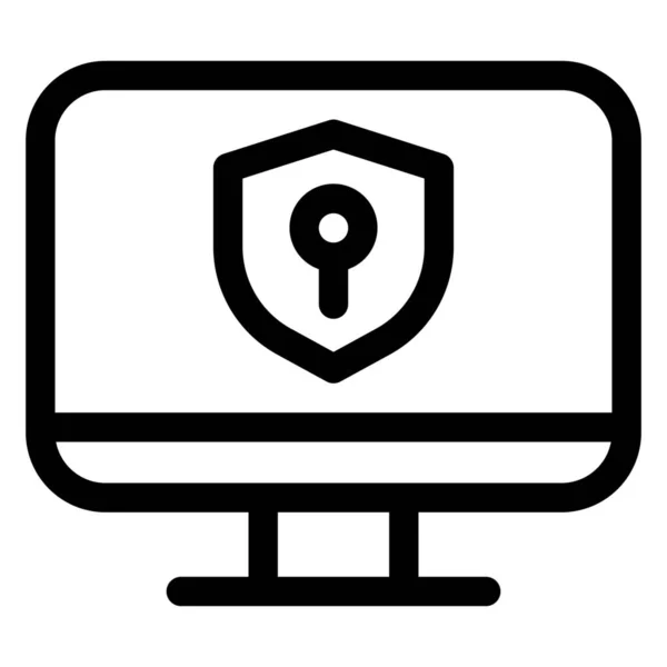 Ícone Privacidade Computador Segurança — Vetor de Stock