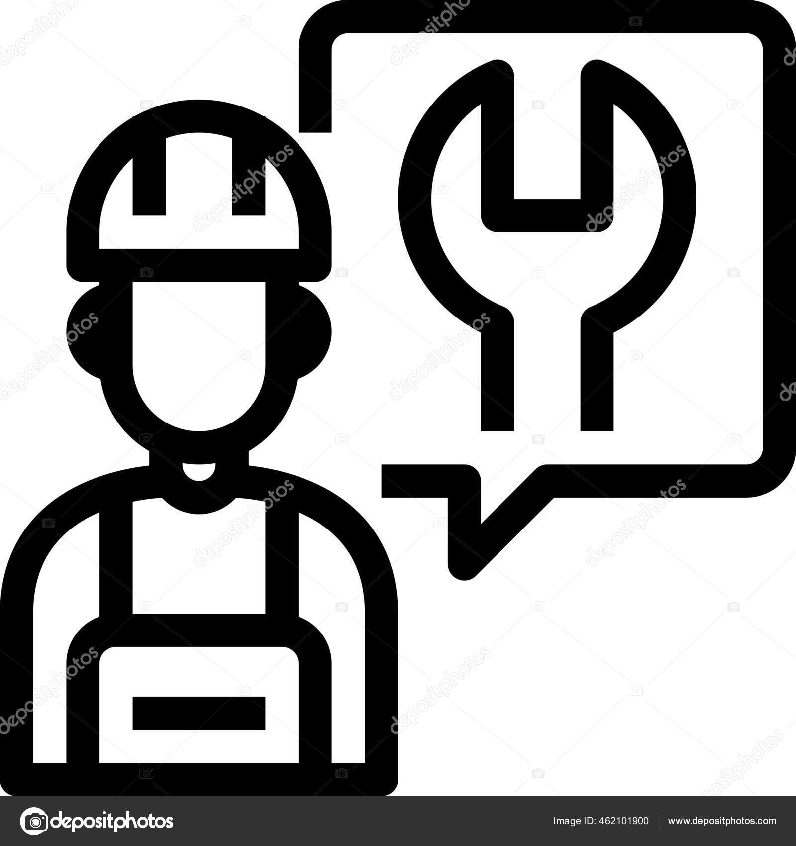 Technician Outline Real Estate Icon Outline Style Stock Vector by