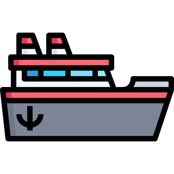 Transport Ikone Für Den Bootsurlaub — Stockvektor