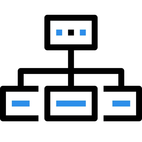 Ikone Der Unternehmensführung Outline Stil — Stockvektor