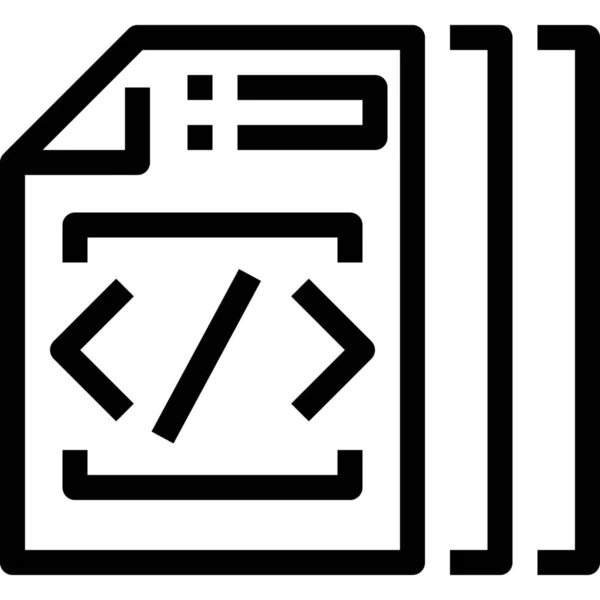 Розробка Значка Документа Розробки Стилі Контур — стоковий вектор