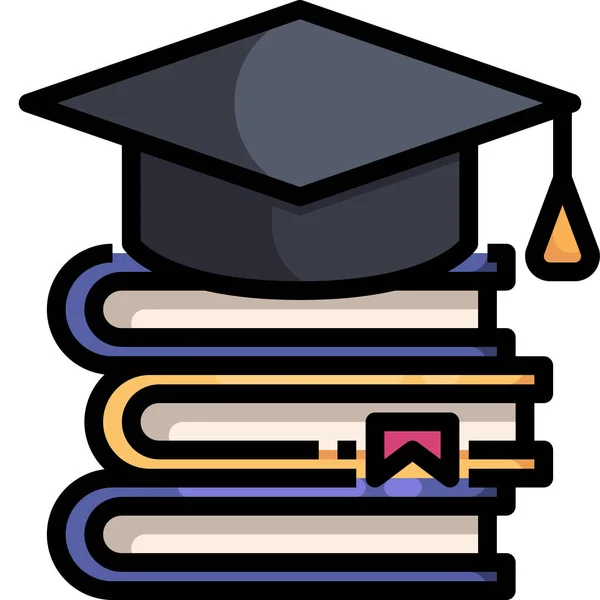 Ikona Vzdělání Knih — Stockový vektor