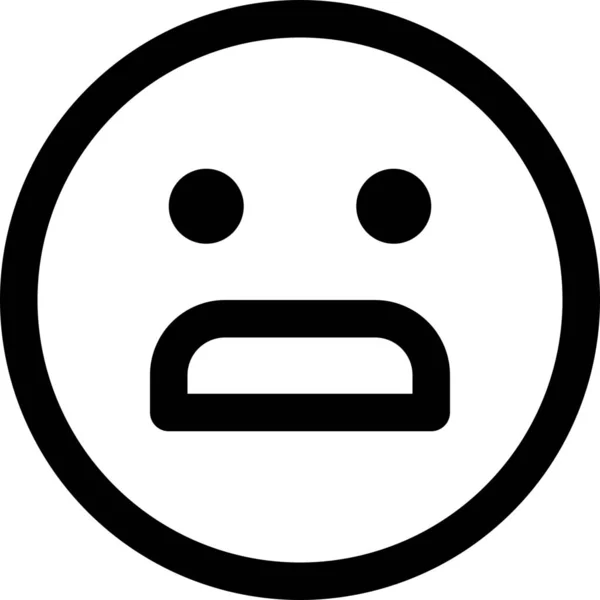 Emoji Emotionales Symbol Outline Stil — Stockvektor