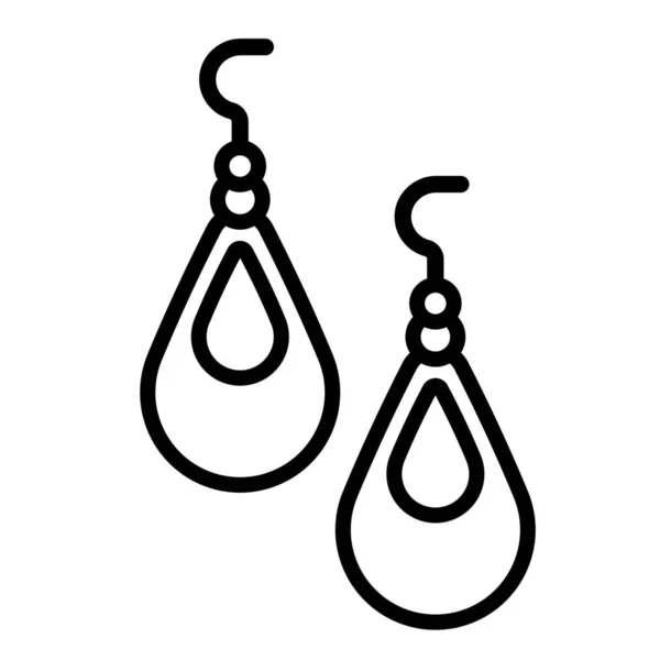 Pendientes Icono Joyería Moda — Archivo Imágenes Vectoriales